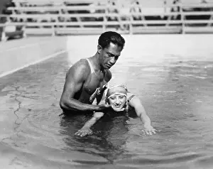 Duke Kahanamoku Teaching Estelle Taylor