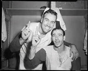 Duke Snider & Billy Cox W/Fingers In Air