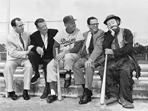 Walter Omalley Prints: Duke Snider with Dogers Manager and LA Officials and Clown