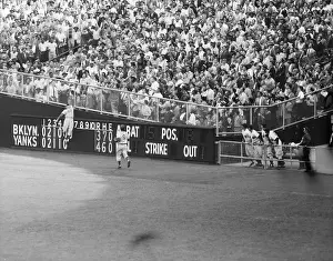Duke Snider Leaps Outfield Wall Genview