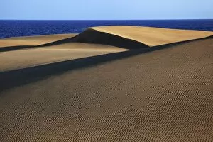 Dune Gallery: Dune landscape, dunes of Maspalomas, Dunas de Maspalomas, structures in the sand, nature reserve