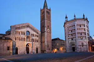 Town Square Collection: Duomo & Baptistry, Emilia-Romagna, Parma, Italy