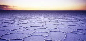 Images Dated 18th October 2014: Dusk, Salar de Uyuni, Salt Lake, Altiplano, Bolivia