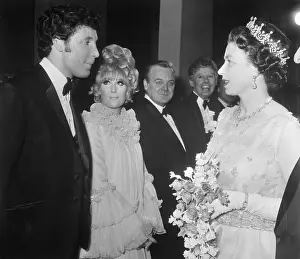 Dusty Springfield with Tom Jones and Queen Elizabeth