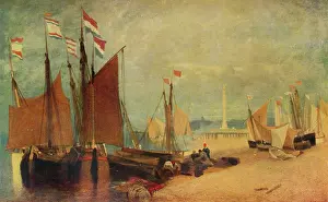 Norfolk Prints: Dutch Boats Off Yarmouth, Prizes During The War, c.1823 (1934)