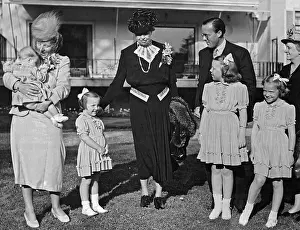 Bernhard Prints: Dutch Royal Family with Eleanor Roosevelt