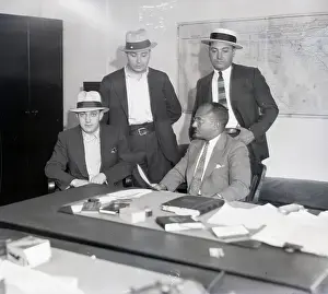 Gangster Prints: Dutch Schultz At Police Headquarters