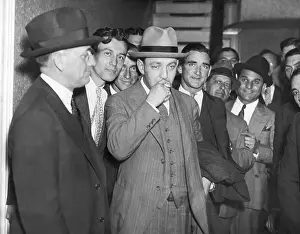 Gangster Prints: Dutch Schultz Smoking Cigarette