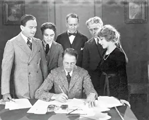 Movie Company Prints: D.W. Griffith Reviewing a Contract
