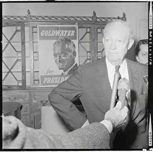 Goldwater Prints: Dwight D. Eisenhower Being Interviewed by Reporters
