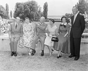 Dwight D. Eisenhower Relaxing with Family and Friend