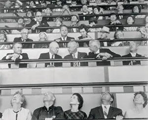 Thomas J Prints: Dwight D. Eisenhower Visiting World's Fair IBM Pavilion