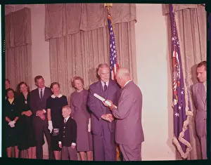 Herter Prints: Dwight Eisenhower and Christian Herter Shaking Hands