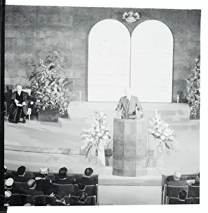 Dwight Eisenhower Dedicating New Temple