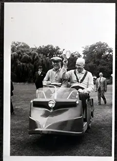 Dwight Eisenhower in Golf Cart