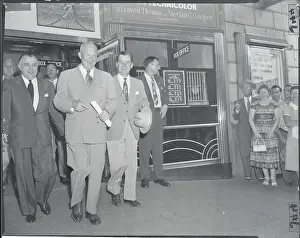 Dwight Eisenhower Leaving Cinema with Lowell Thomas
