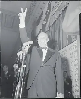 Dwight Eisenhower Making Victory Gesture
