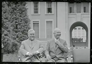 Dwight Eisenhower with Nikolai Bulganin During Conference