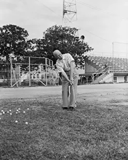 Key West Prints: Dwight Eisenhower Playing Golf