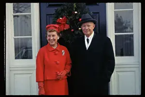 Gettysburg Prints: Dwight Eisenhower Posing with Wife Mamie