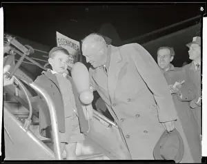 Dwight Eisenhower Reassuring Frightened Grandson
