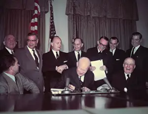 Dwight Eisenhower Signing Alaska as a State