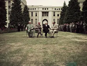 Dwight Eisenhower Sitting at Big Four Summit