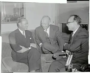 Jackson Prints: Dwight Eisenhower Smiling in Conversation