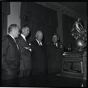 Dwight Eisenhower Standing with Others