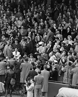Fred M Prints: Dwight Eisenhower Tossing First Pitch of Baseball Season