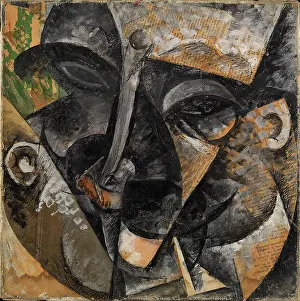 Composition Prints: Dynamism of a Man's Head or Composition of a Woman's Head or Decomposition of Human Head or Lines Forces