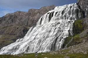 Dynjandifoss or Fjallfoss Waterfall, Westfjords, Iceland, Europe