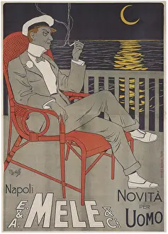 Fin De Siecle Prints: E.& A. Mele Ci. Napoli. The new man, 1900. From a private collection