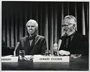 Body Image Prints: E. Steichen And C. Sandburg On Tv Show
