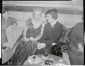 Eadie Adams with Claudette Colbert