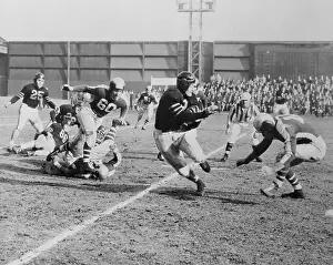 Eagles and Bears Football Players in Action