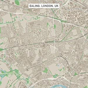 Street Map Collection: Ealing London UK City Street Map