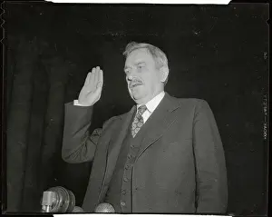 Earl Browder Testifying Before Senate Committee