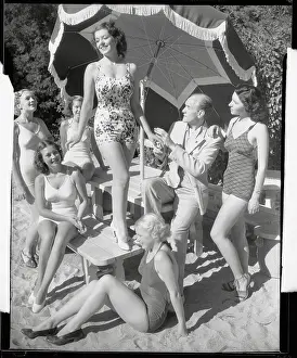 Earl Carroll Looking over Young Ladies
