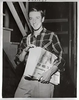 Earl Eisenhower Delivering Newspapers