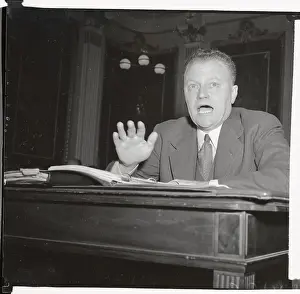 Earl G Harrison Speaking at Senate Hearing