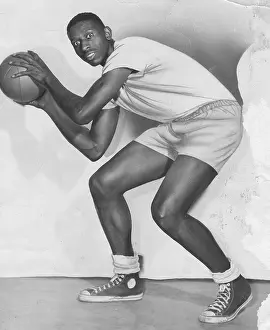 Prints of Basketball player Earl Lloyd dribbling a basketball, Virginia, 1966. (Photo by Afro American Newspapers/Gado/Getty Images) Courtside Vibes: Stunning Basketball Prints: Earl Lloyd Dribbling
