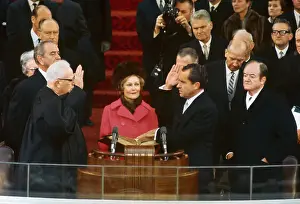 Earl Warren Swearing in President Richard Nixon