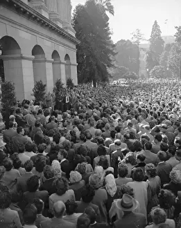 Sacramento Prints: Earl Warren Thanking Supporters