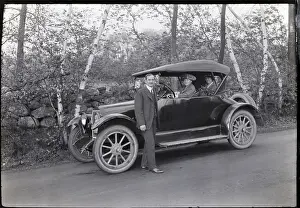 Touring Prints: Early American Touring Car On Road