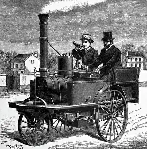 Experimenting Prints: Early Auto Experiment;Vehicle Like Train