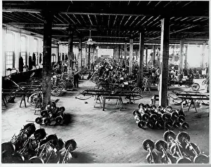 Assembly Line Prints: Early Automobile Assembly Factory