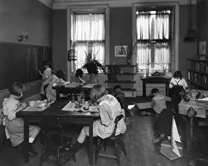 Classroom Prints: Early Classroom With Kids At Work