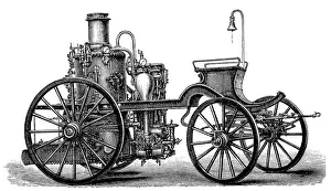 Brigade Prints: Early fire steam engine