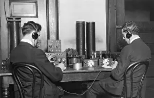 Headphones Prints: Early Ham Radio Operators